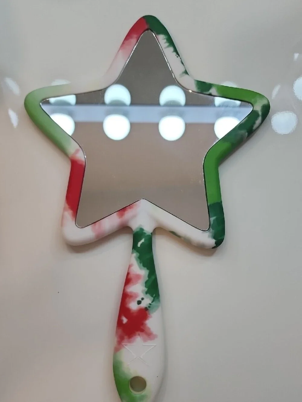 Jeffree Star Hand Mirror in Red, Green & White